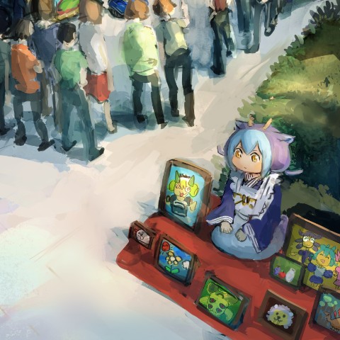 乘着叶片往前飞